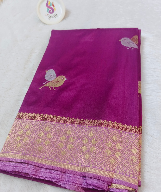 Maganta banaras saree