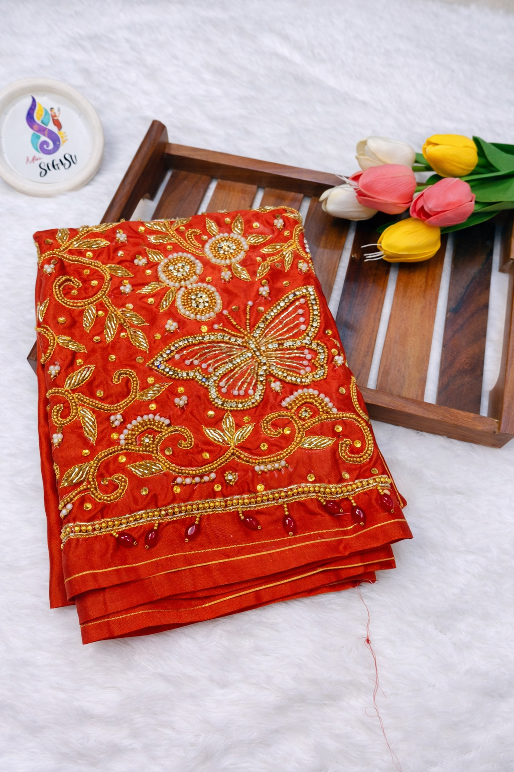 Orange Butterfly Blouse